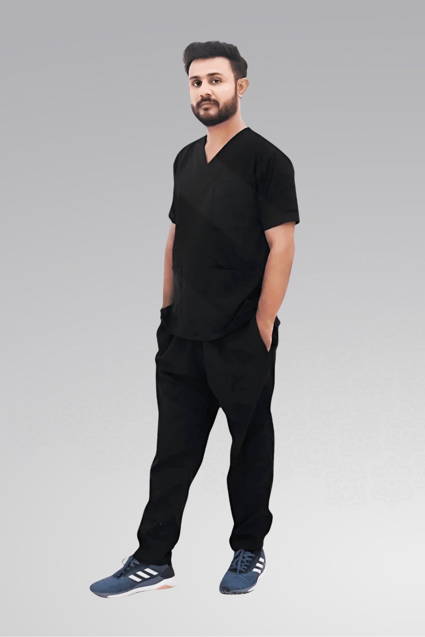 Signature Black Scrub Suit – Classic™ Professional Fit