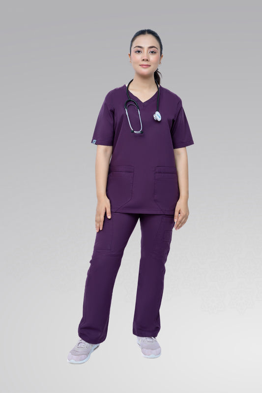 Classic Curve™ Professional Scrub Suit – Vibrant Royal Tone