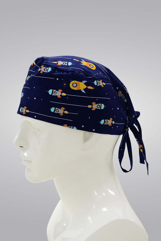 Mini Rocket Print Surgical Cap | GTEX Apparels Pakistan 1