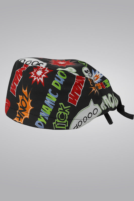 Comic Print surgical cap | GTEX Apparels Pakistan  1