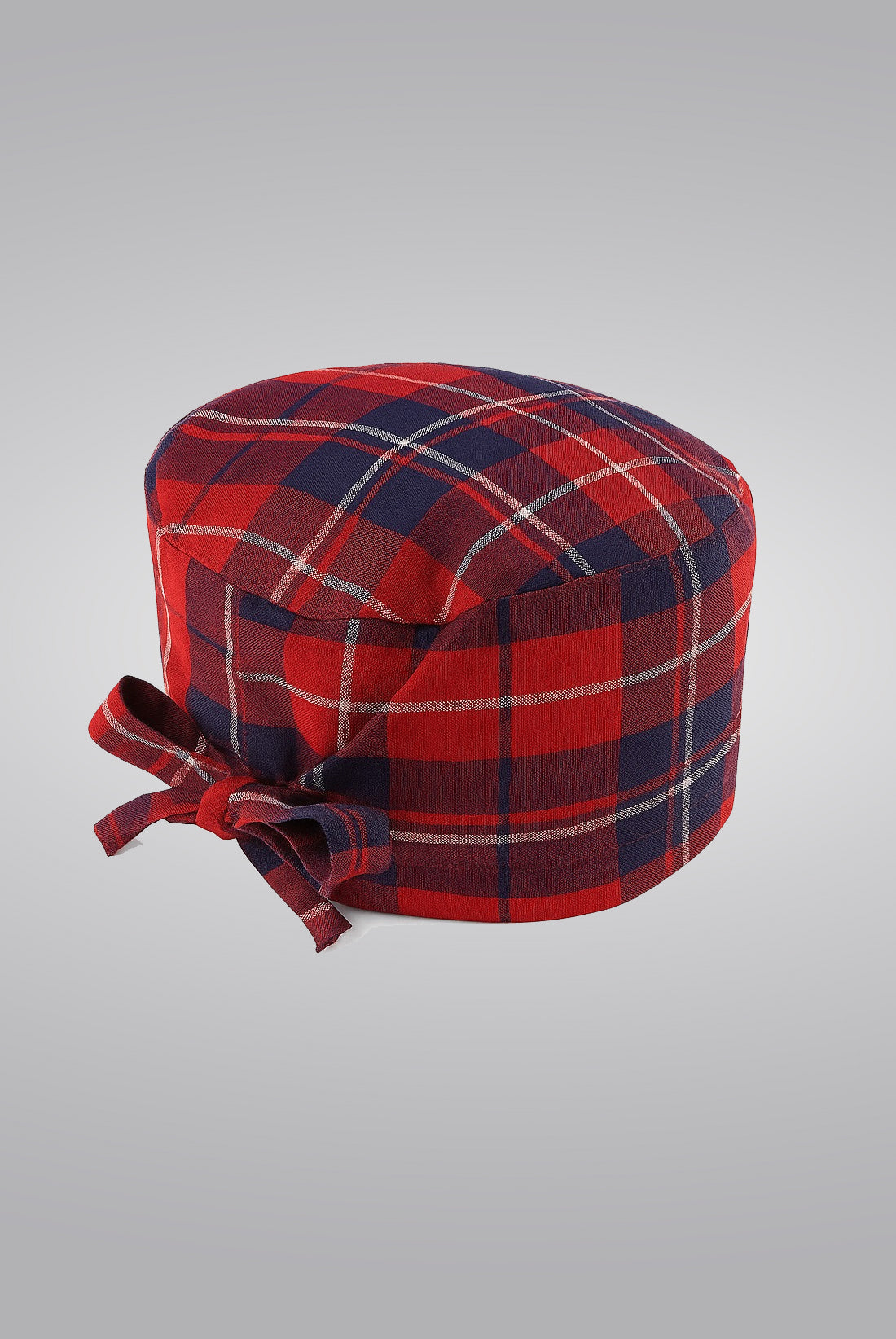 Red plaid Surgical Cap | GTEX Apparels Pakistan 1