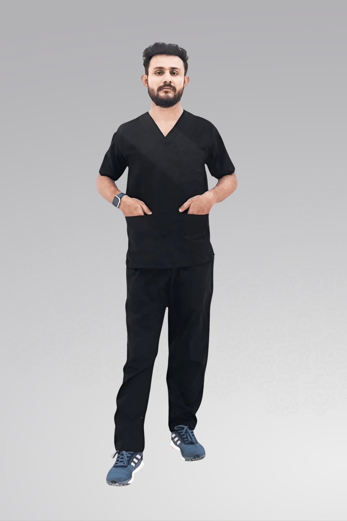 Signature Black Scrub Suit – Classic™ Professional Fit