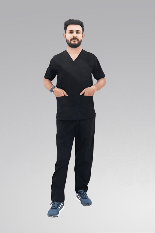 Signature Black Scrub Suit – Classic™ Professional Fit