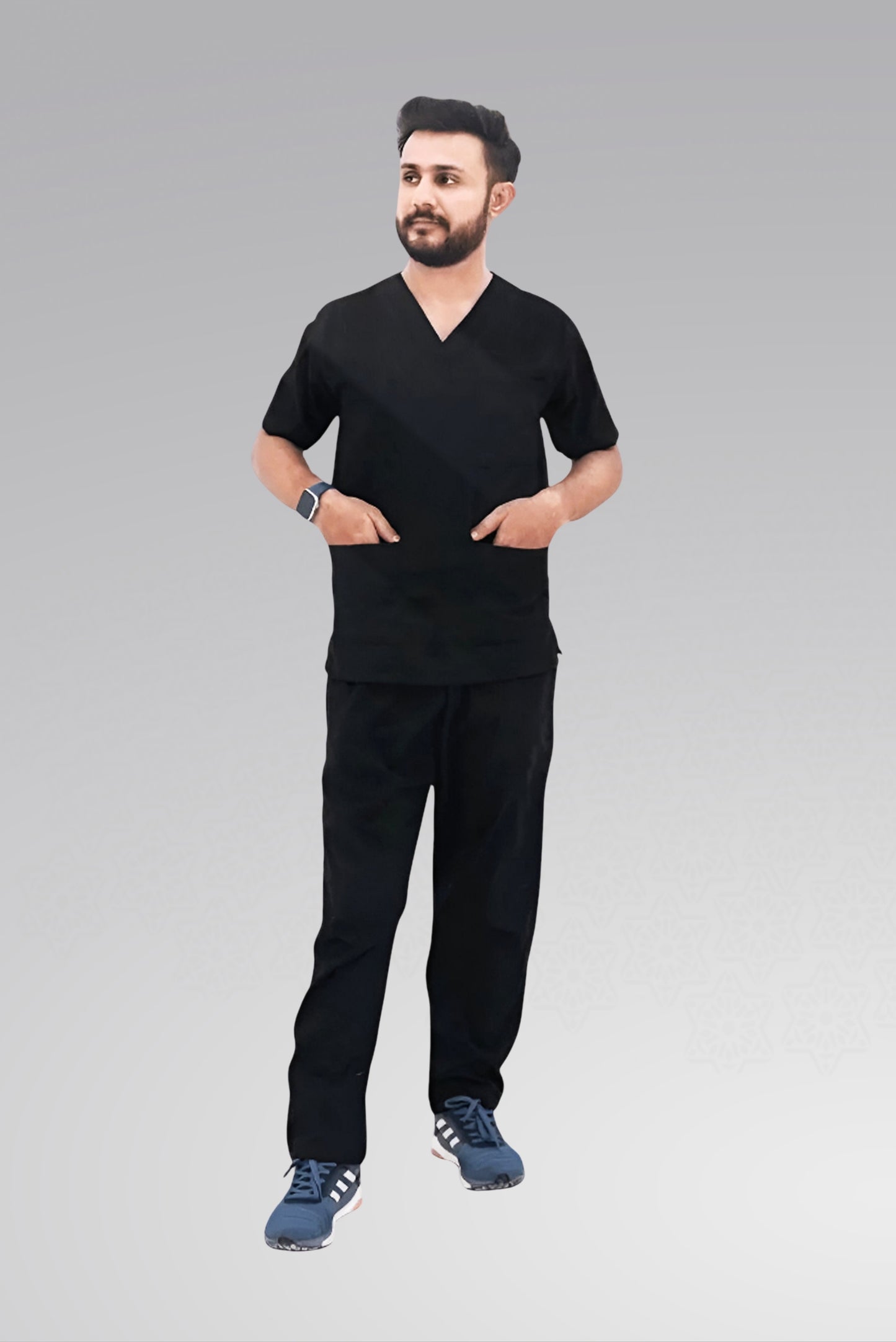 Signature Black Scrub Suit – Classic™ Professional Fit